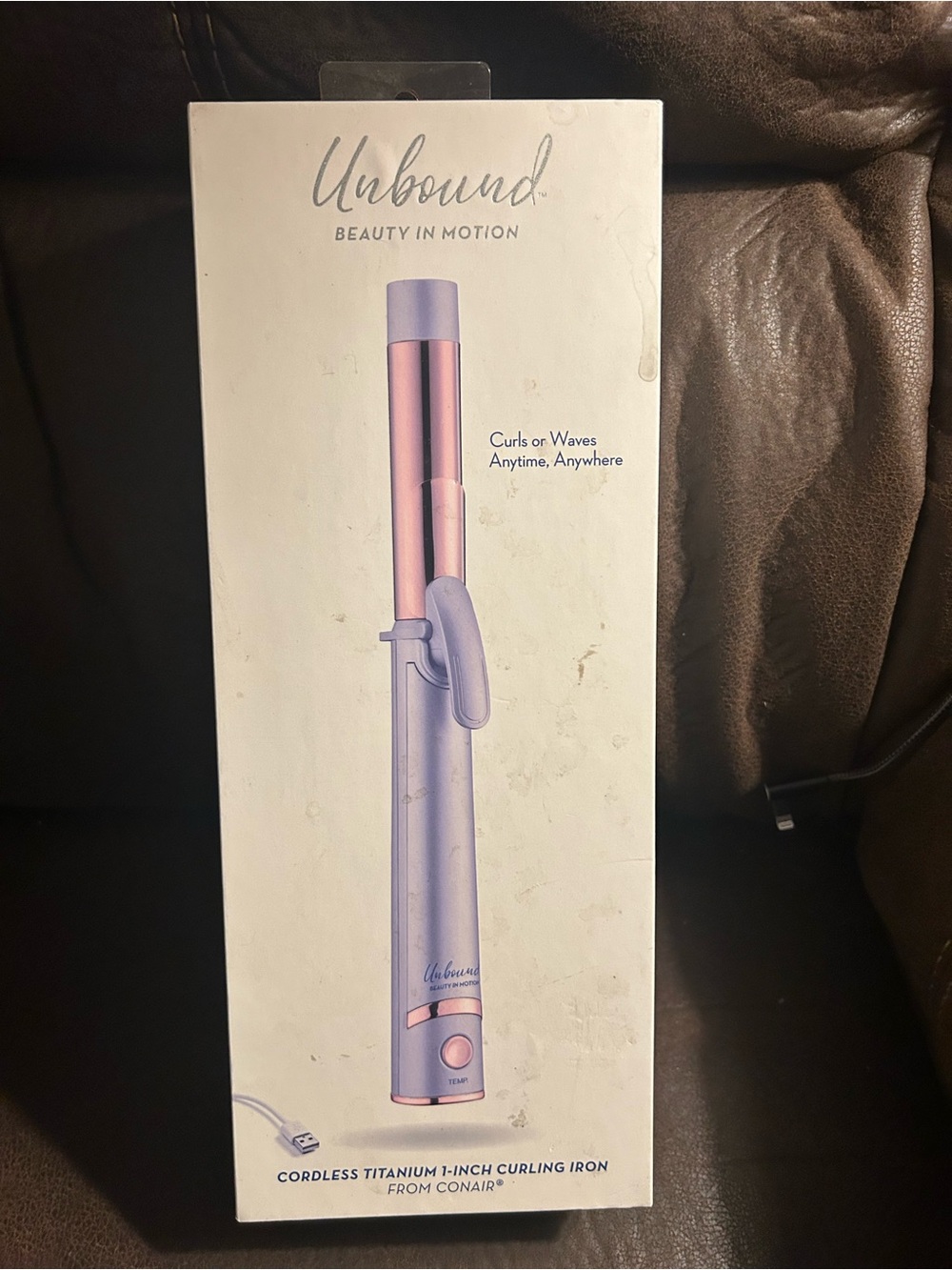 Cordless 1-Inch Titanium Curling Iron - Lavender/Pink